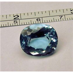 FLAWLESS 15.9 2cts. NATURAL OVAL BLUE TOPAZ MWF1763