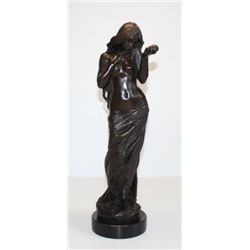 Classy Erotic Nude Woman Bronze Sculpture After Pinoc