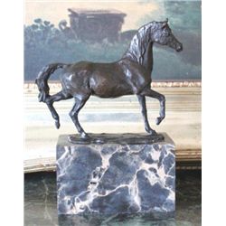 Impressive Trotting Horse Bronze Sculpture After L. C