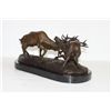 Image 2 : Impressive Bronze Sculpture Fighting Elk