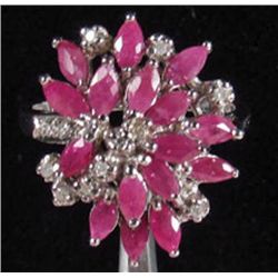 MWF1360 - Ruby and Diamond Ring