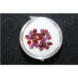 Loose Red Gemstones; Lot of 25