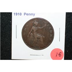 1910 Great Britain One Penny Foreign Coin