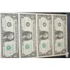 Image 1 : 1985 US Federal Reserve Note $1; Atlanta GA Reserve; Lot of 4; Uncut Bills