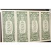 Image 2 : 1985 US Federal Reserve Note $1; Atlanta GA Reserve; Lot of 4; Uncut Bills