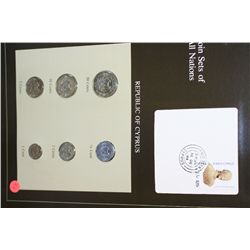 Republic Of Cyprus; Coin Sets of All Nations W/Postal Stamp Dated 1984