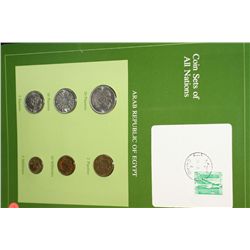 Arab Republic of Egypt; Coin Sets of All Nations W/Postal Stamp