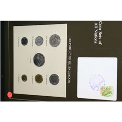 Republic of El Salvador; Coin Sets of All Nations W/Postal Stamp Dated 1984