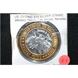 Whiskey Pete's Casino Jean NV "Bonnie & Clyde" Limited Edition Two-Tone $10 Gaming Token; .999 Fine 