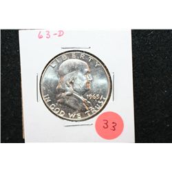 1963-D Ben Franklin Half Dollar