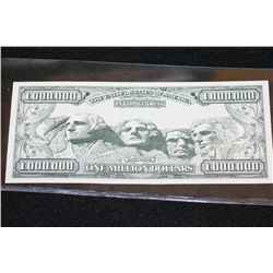 2001 United States of America $1,000,000 FAKE Bill