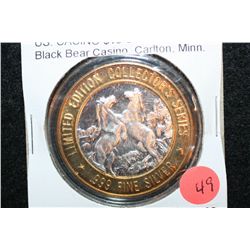 1997 Fond Du Lac Black Bear Casino & Hotel Carlton MN Limited Edition Two-Tone $10 Gaming Token; .99