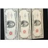Image 1 : 1953-B (2) & 1963 United States Note $5; Red Seal; Lot of 3