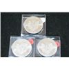 Image 2 : 2012 Silver Eagle $1; Lot of 3