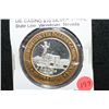 Image 1 : State Line Wendover NV Limited Edition Two-Tone $10 Gaming Token; .999 Fine Silver .60% Oz. ASW