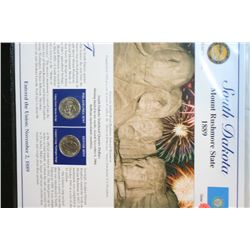 2006 South Dakota State Quarter Set W/Postal Stamps Commerating 25th Anniversary of Mt. Rushmore & 5