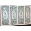 Image 2 : 2003-A US Federal Reserve Note $1; San Francisco CA Reserve; Lot of 4; Uncut Bills