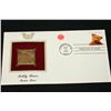 Image 1 : 2002 First Day of Issue 22K Gold Replica Stamp W/Postal Stamp; Teddy Bears Bruin Bear