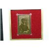 Image 2 : 2002 First Day of Issue 22K Gold Replica Stamp W/Postal Stamp; Harry Houdini Escape Artist & Magicia