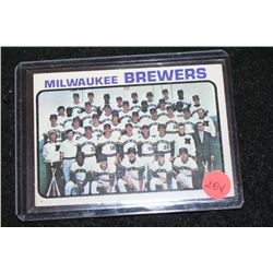 1973 MLB Milwaukee Brewers Team Baseball Trading Card