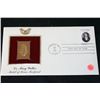 Image 1 : 1982 First Day of Issue 22K Gold Replica Stamp W/Postal Stamp; Dr. Mary Walker Medal of Honor Recipi