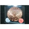 Image 1 : Golden State Mint "1929 $5 Indian Chief Gold Coin" Copper Round; .999 Fine Copper 1 Oz.