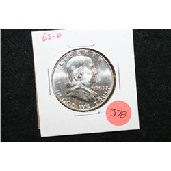 1963-D Ben Franklin Half Dollar