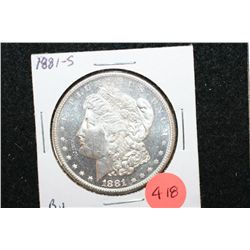 1881-S Silver Morgan $1; BU