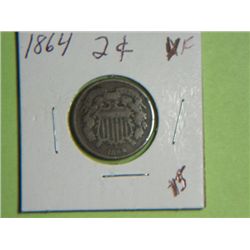 1864 2 CENT COPPER