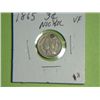 Image 1 : 1865 3 CENT NICKEL