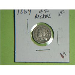 1869 3 CENT NICKEL