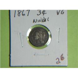 1867 3 CENT NICKEL