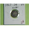 Image 1 : 1867 3 CENT NICKEL