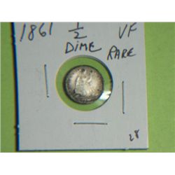 1861 1/2 DIME