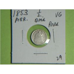 1853 1/2 DIME