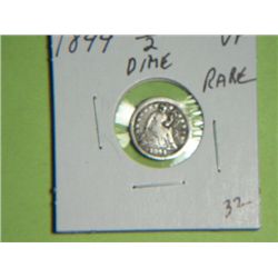 1844 1/2 DIME