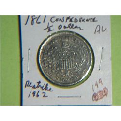 1861 CONFEDERATE 1/2 DOLLAR