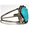 Image 2 : Old Pawn Turquoise Sterling Silver Cuff Bracelet