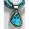 Image 2 : Old Pawn 2-Strand Turquoise & Shell Sterling Silver Necklace