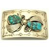 Image 1 : Old Pawn Navajo Turquoise Buckle - J.B.