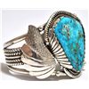 Image 2 : Old Pawn Rare Morenci Turquoise Sterling Silver Cuff Bracelet - M