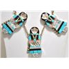 Image 2 : Old Pawn Multi-Stone Maiden Sterling Silver 4-Piece Set - J. Waseta