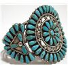 Image 2 : Old Pawn Navajo Turquoise Sterling Silver Cuff Bracelet - PP