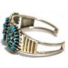 Image 2 : Old Pawn Turquoise Petit Point Sterling Silver Cuff Bracelet