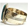 Image 2 : Navajo Turquoise Sterling Silver Cuff Bracelet - Running Bear