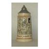 Image 1 : German stein. Tavern scene. 1/2 liter. 8" $20