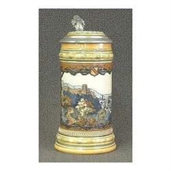 Mettlach stein #1675. Scene of Heidelberg. Ye