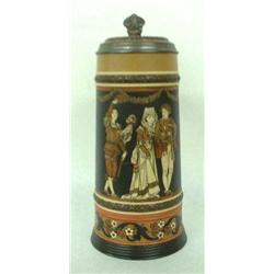 Mettlach stein #2255. Wedding scene, Etruscan