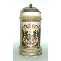 Mettlach stein #1732. Prussian eagle and two