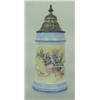 Image 1 : German porcelain lithophane stein. Floral wit